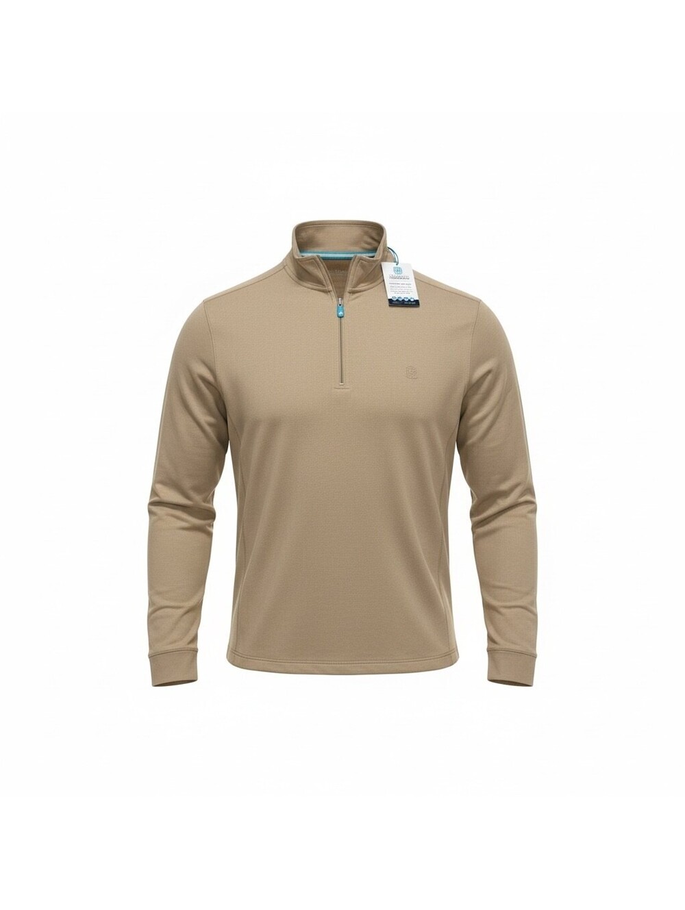 Tori Richard Shoreline LS 1/4 Zip Pullover Nutmeg Size S
